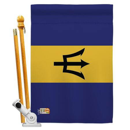 COSA 28 x 40 in. Barbados Flags of the World Nationality Impressions Decorative Vertical House Flag Set CO4110651